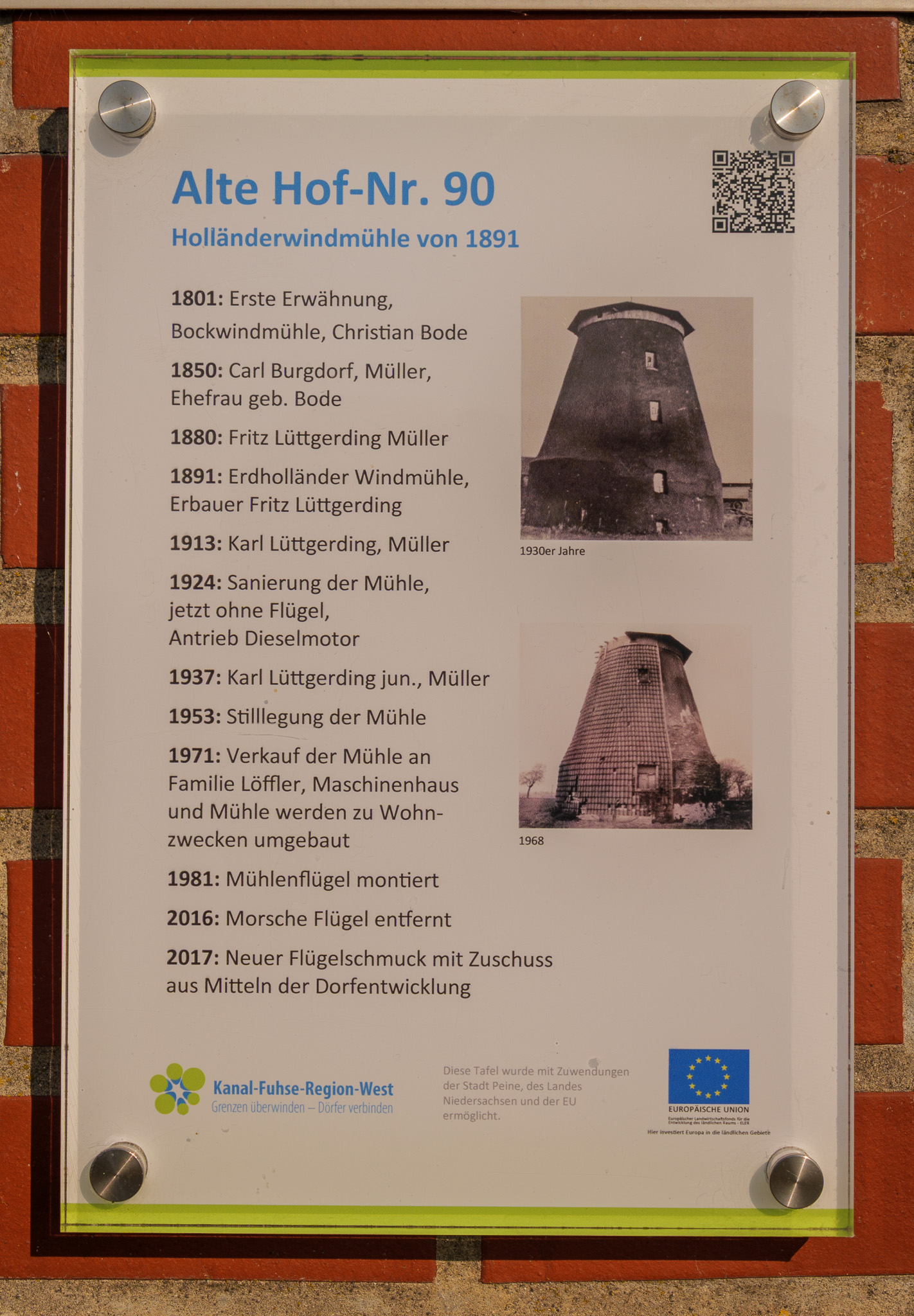 Tafel zur Geschichte